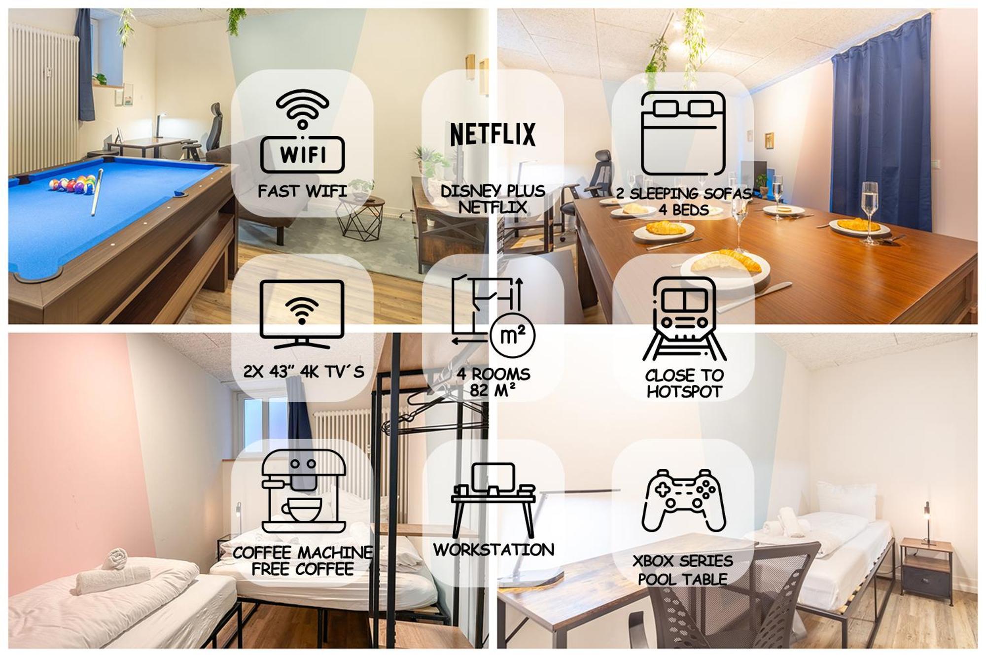 Pool Table Heaven, Workstation, 4K Tv, Netflix Apartman Lipcse Kültér fotó